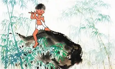 水墨动画《牧笛》剧照"戏说不是胡说,改编不是乱编.