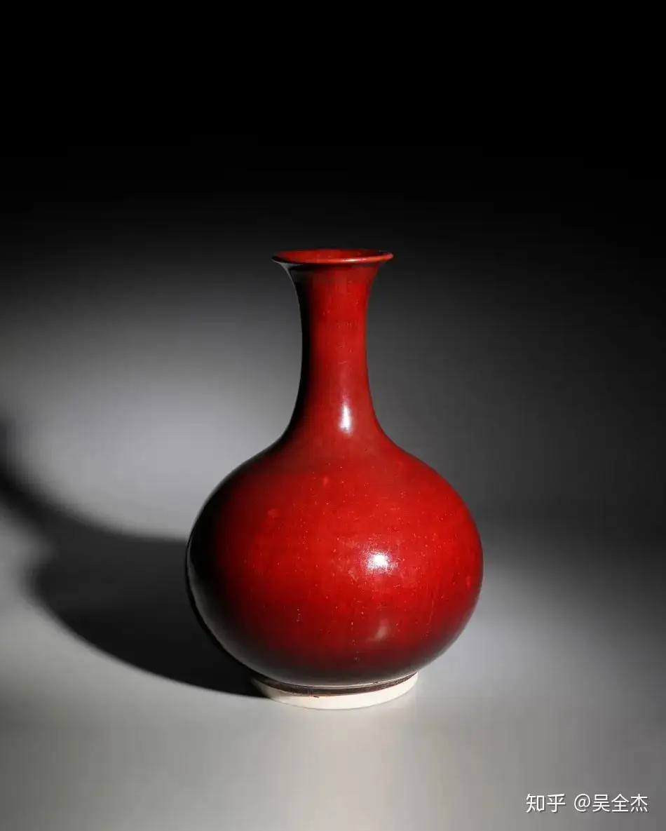 清釉襄红壶瓷器 染体小瓶 最大90%OFFクーポン - 花瓶・フラワースタンド