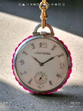 古董怀表瑞士paulditisheim保罗迪森铂金表壳44㎜表径约重53克金属盘