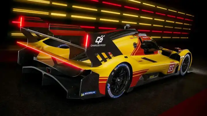 法拉利499p超级跑车黄色涂装惊艳亮相