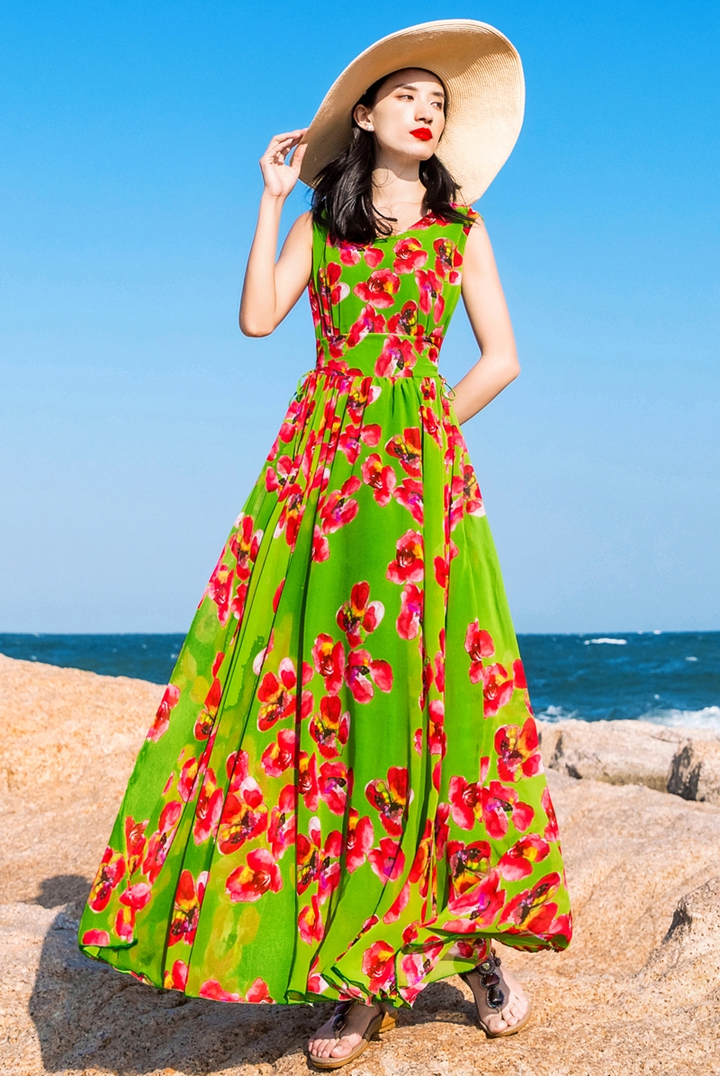 有什么好看的荧光绿连衣裙推荐吗?