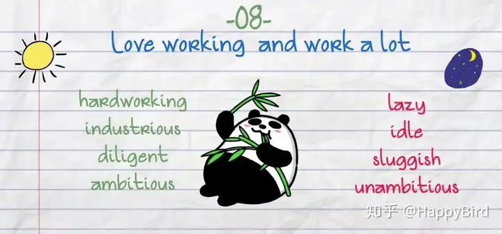 如何描述一个人的性格特点（中英文）