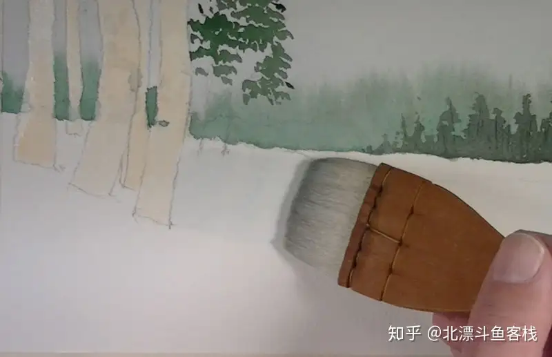 逐字逐句，教你如何用水彩绘制简单的雪地风景- 知乎