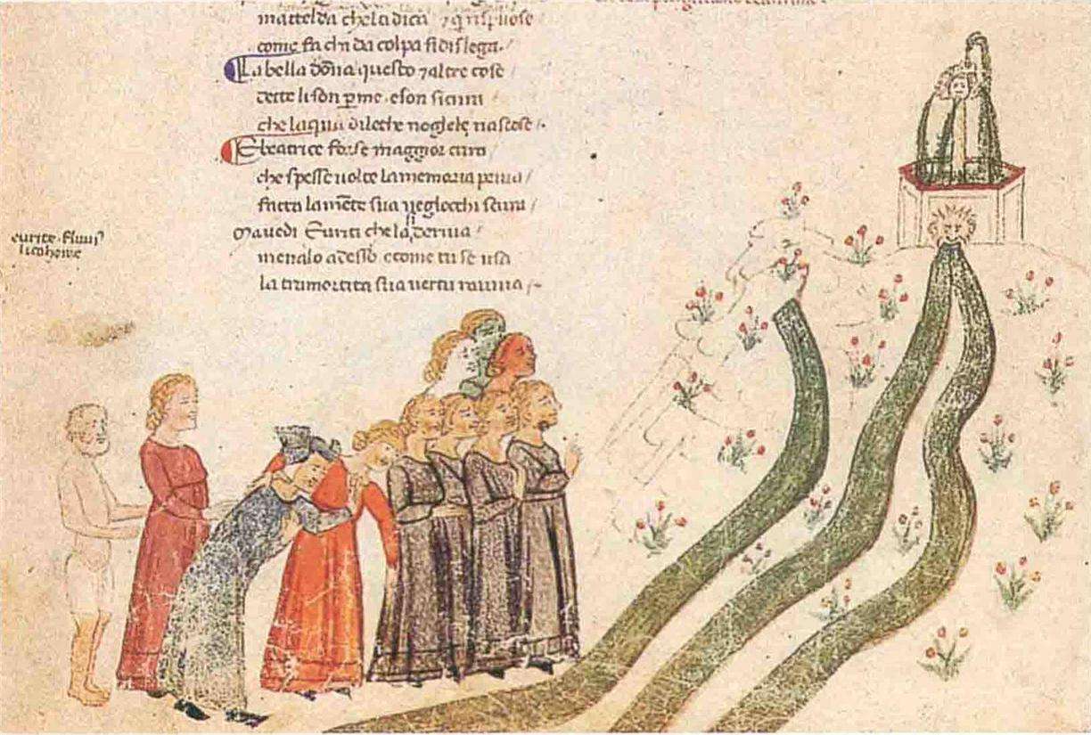 但丁 神曲 图文连载 42 炼狱尽头 见异象 忘川忆川涤荡 将飞天堂 古代手稿插图 名家画作集锦 知乎