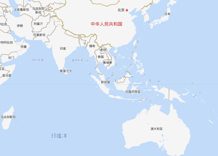 新加坡在地图上的位置图片