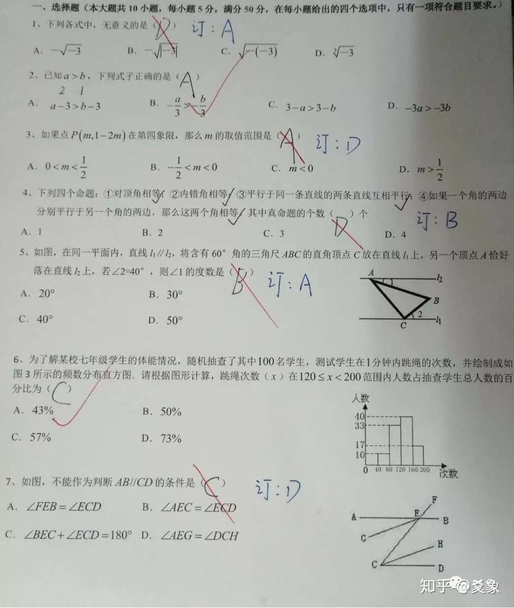 数学老师教你如何 订正试卷 知乎