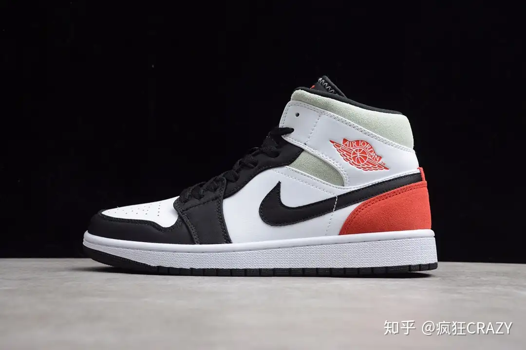 AJ1中帮脚趾Air Jordan 1 Mid SE UNION 黑白红尾运动鞋- 知乎