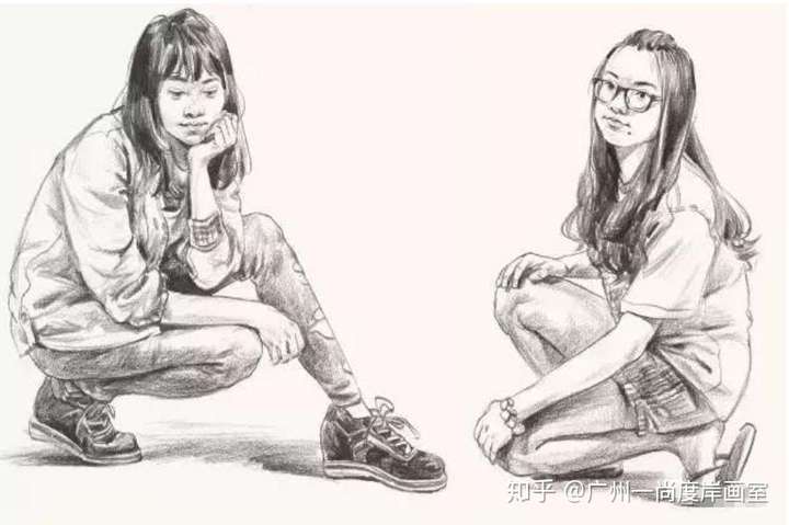 美术生们速写蹲姿一直画不好的可以看过来