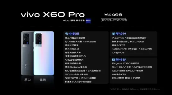 3498元起，vivo X60/Pro正式发布！为该品牌最轻薄5G手机- 知乎