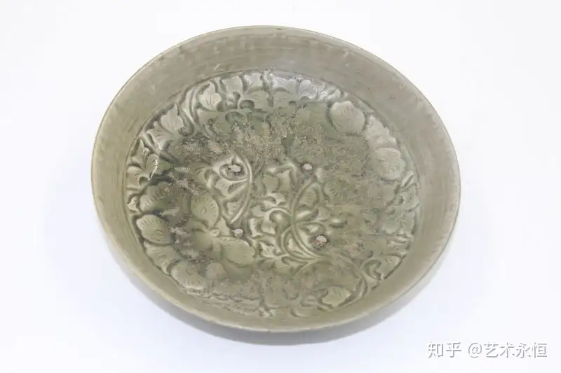 2022新入荷 宋時代 汝窯 青釉 輪花 菊花文碗 唐物 中国美術 高さ5.5cm