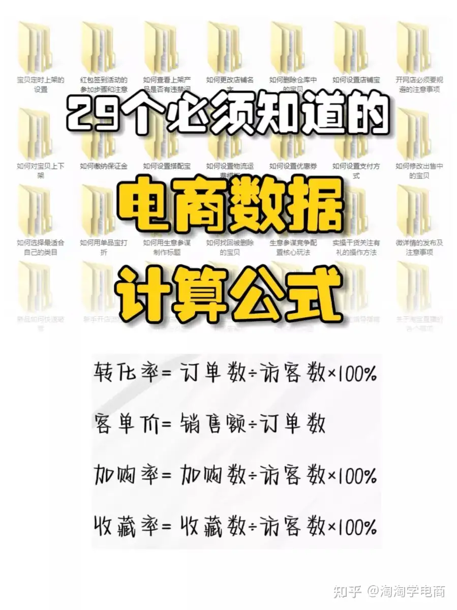 29个做电商必须知道的计算公式 知乎