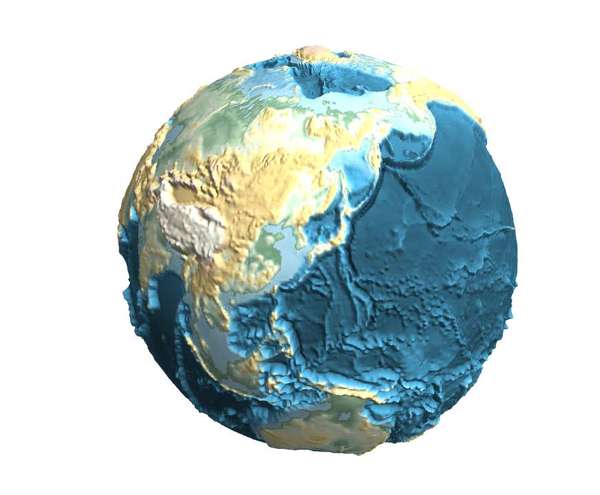 如果除去海洋,地球是什么形状?