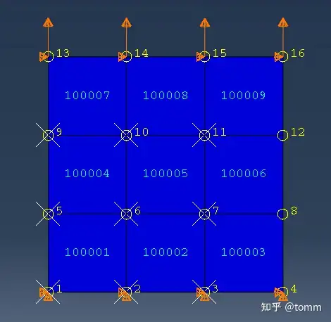 ABAQUS UEL - 损伤材料本构简单应用于4节点平面单元的图10