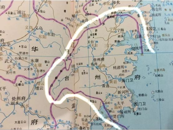 今天的三門縣),天台縣,仙居縣,黃岩縣,臨海縣,以及太平縣(今溫嶺市)