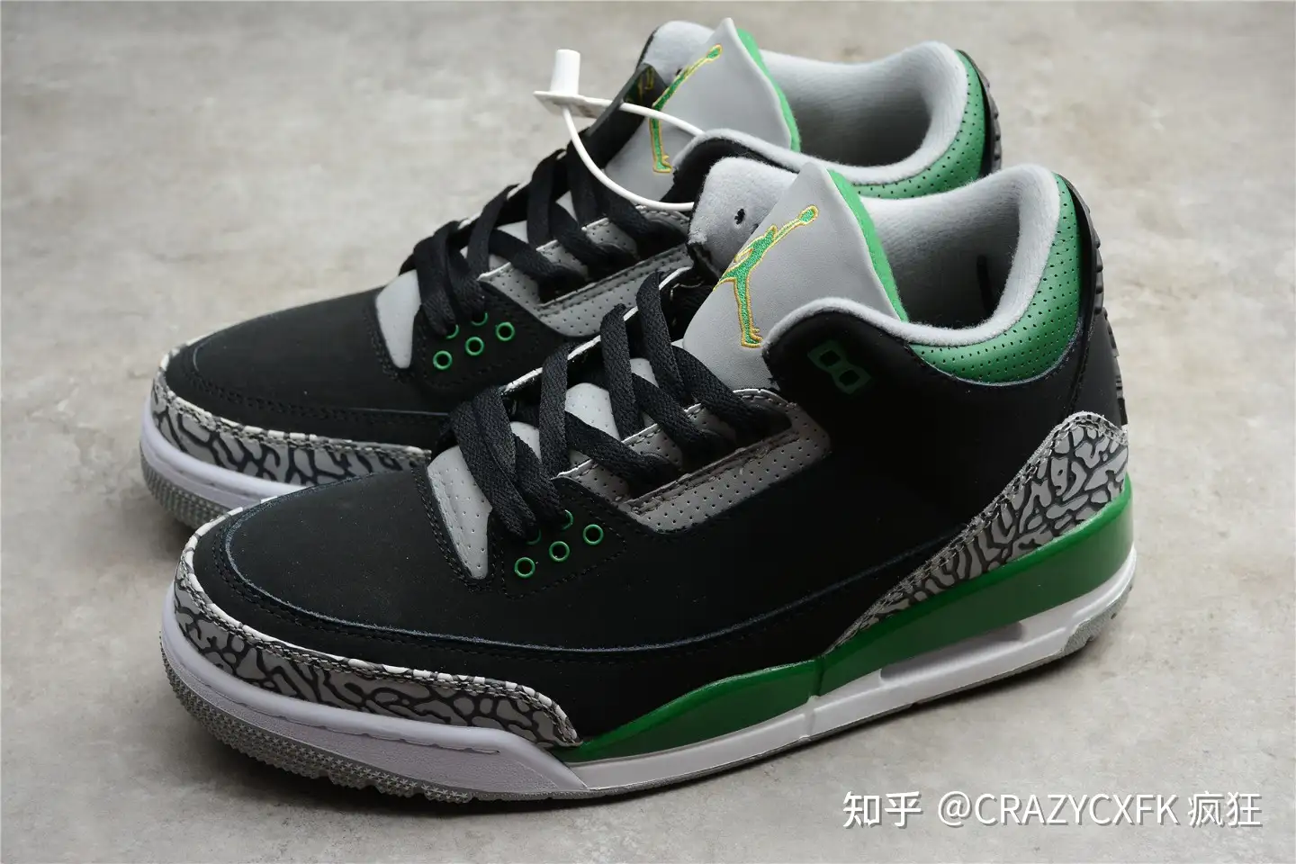 乔丹Air Jordan 3 Pine Green 松绿爆裂纹水泥篮球鞋- 知乎