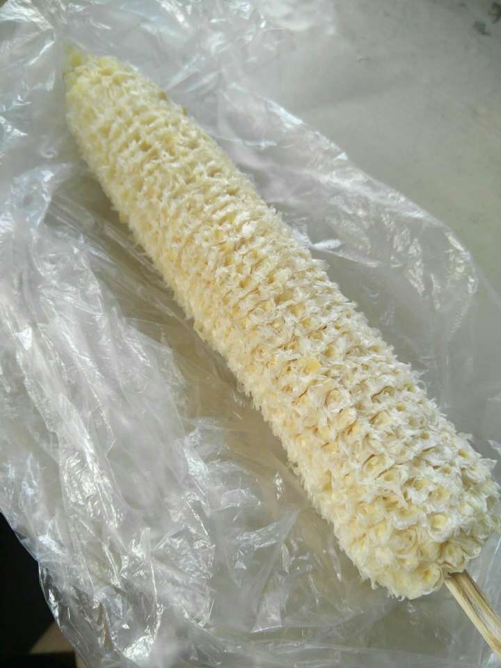 这根玉米 我吃了638颗 掉了2颗 瘪了5颗