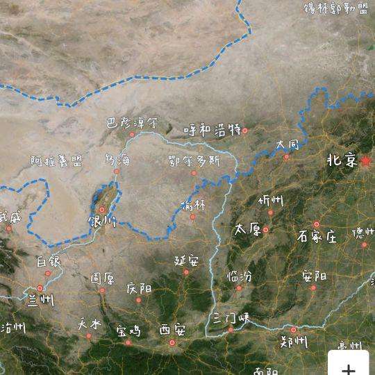 黄河流经地图路线全图（黄河地图高清版大图）