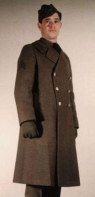 二战欧洲战场的美军穿过一种棕色的军大衣,但是资料特别少,请问谁能