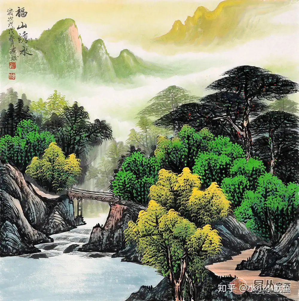 书房适合挂什么字画，国画山水古色古香韵味足- 知乎