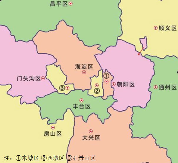 北京区划图城六区地图图片