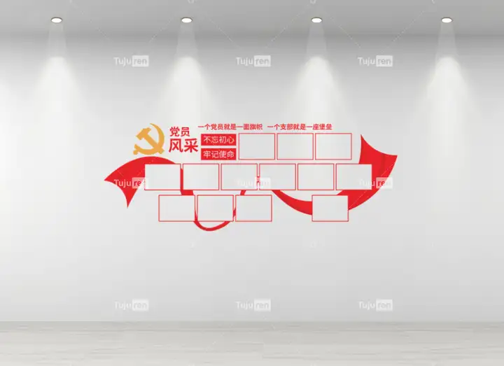 党员风采展示墙文字图片