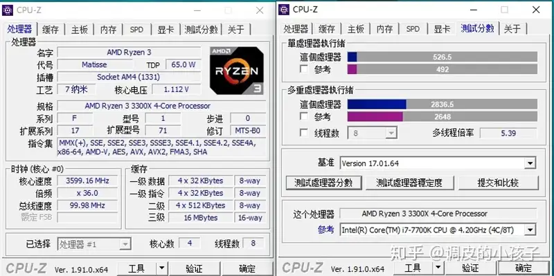 i5-9400F与i7-7700K都不是对手！锐龙3 3100/3300X首发评测（转） - 知乎