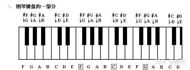 钢琴黑键 对照表图片