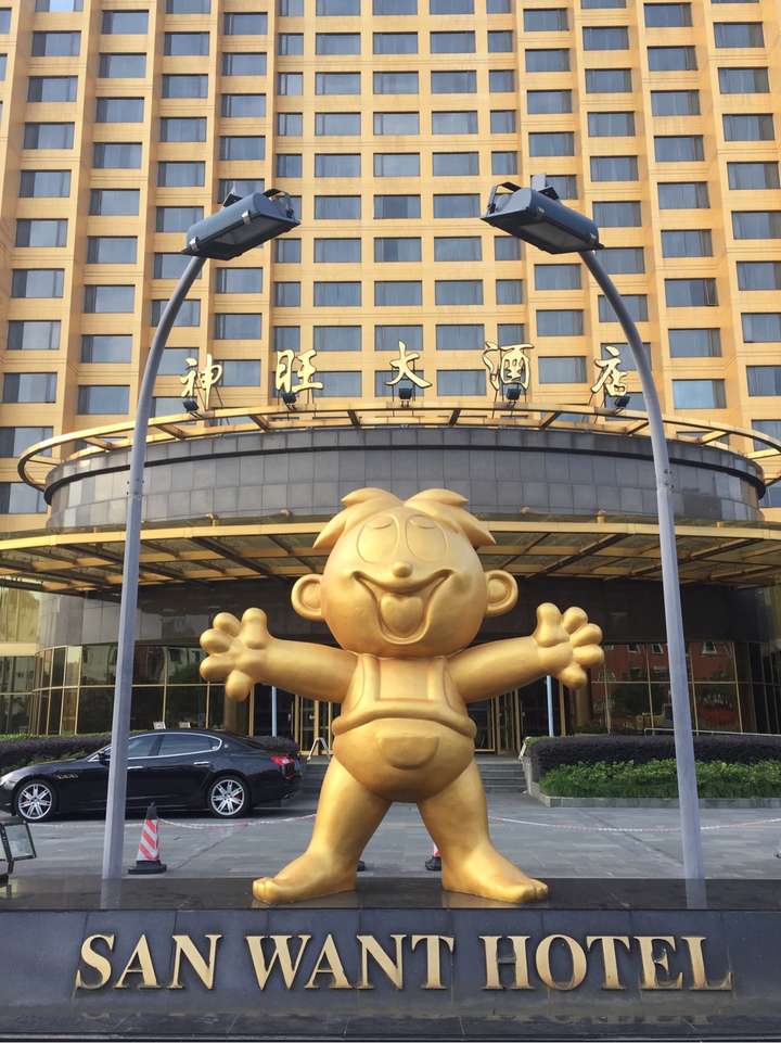 有次在上海看到一栋金色的,神旺大酒店,真是厉害了,我的旺,一起还看到