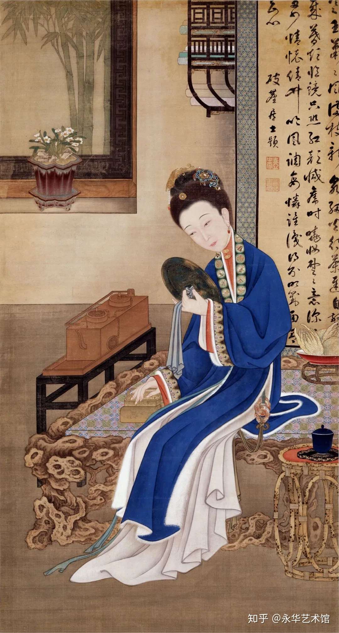 本友禅染 京美人 十人 浮世絵 美人画 岡重 羽二重 生地見本◇