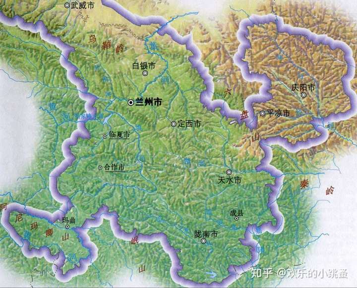 甘肃山脉地形图图片