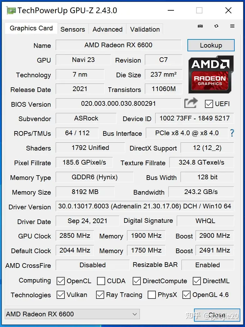 硬核解密AMD Navi23 XL芯片-ASRock Radeon RX 6600 Challenger