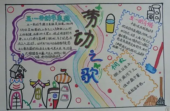 手抄报 | 五一劳动节手抄报作业来啦！这些模板提前收藏，作业不慌！