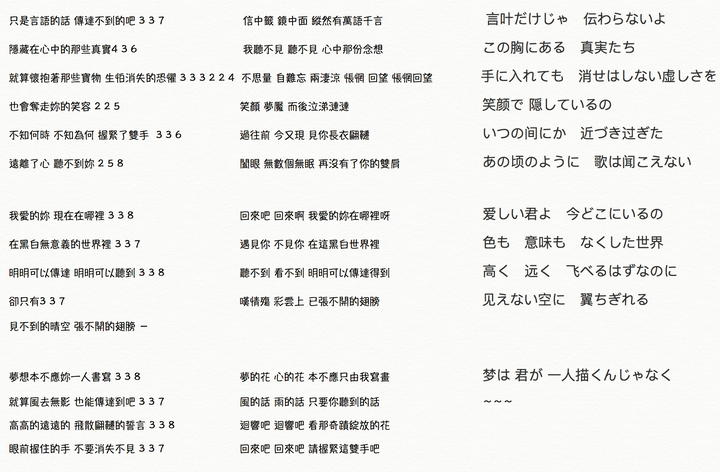 为什么日文歌的歌词中文翻译总是像诗歌一样优美精致
