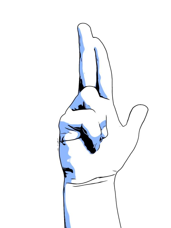 左侧的手有问题,自己伸出右手就能看到这个角度