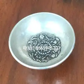 福禄寿喜龙纹银碗洪字款一组