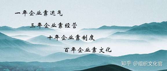 话:"一年企业靠运气,三年企业靠经营,十年企业靠制度,百年企业靠文化