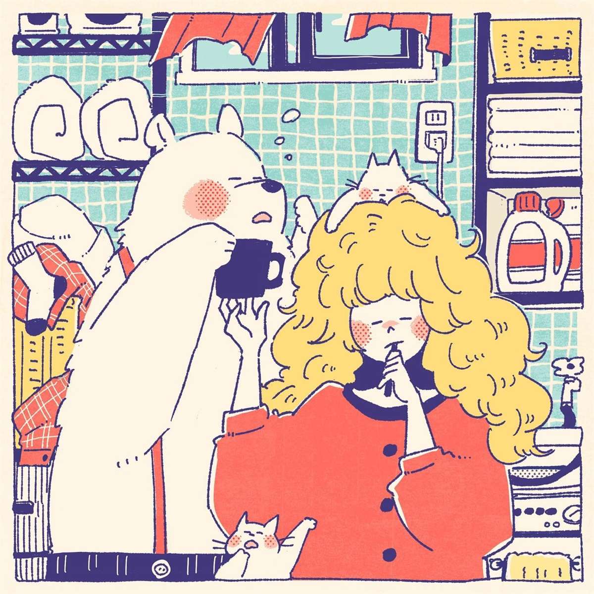 不凡不凡 的想法: 慵懒治愈!用色温馨的人物插画作品 | oim