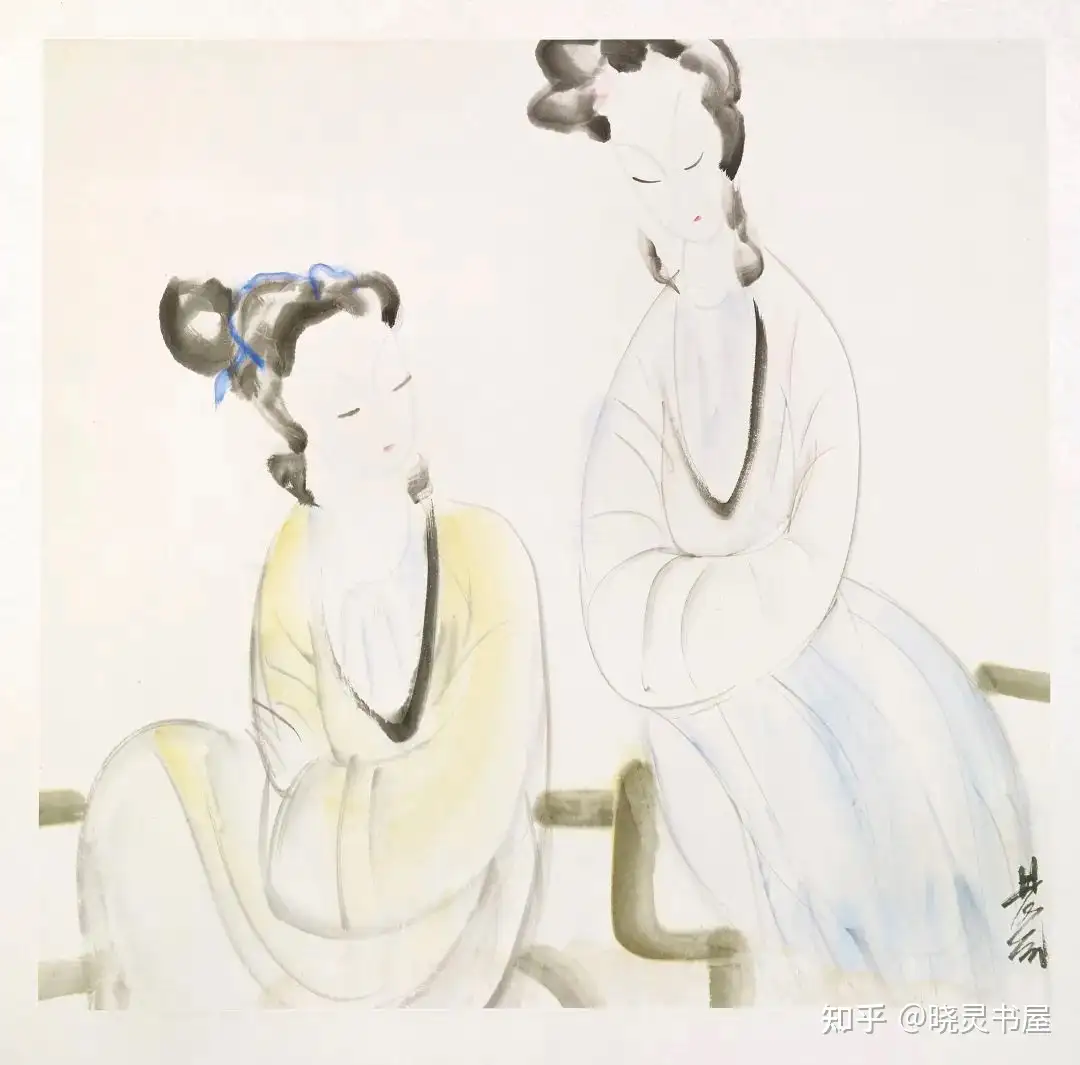 中国書画・現代畫家林風眠・仕女畫四呎中堂畫中国美術古美味時代物收藏