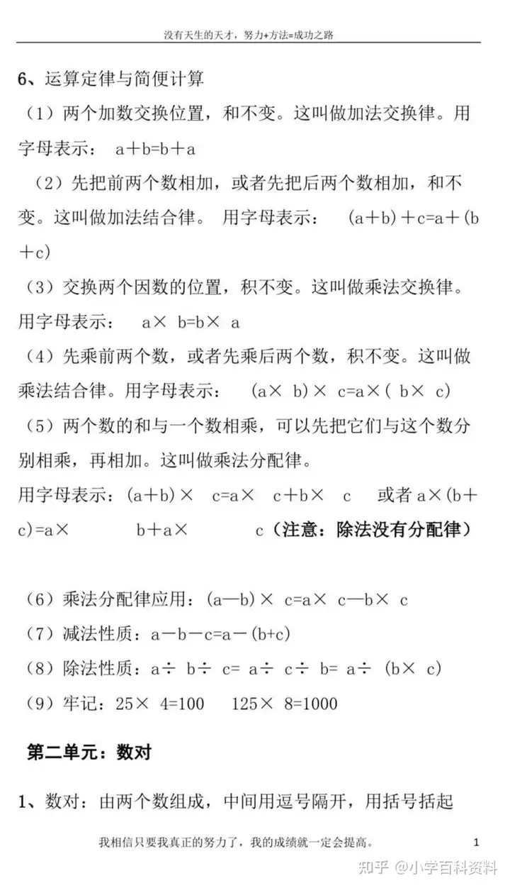 【小学五年级数学知识点】小学五年级数学学习电子版：小学数学知识点总结+小学数学题+小学数学公式+小学数学教材资料，学霸不在是别人家的孩子！家长替孩子收藏！ 第2张