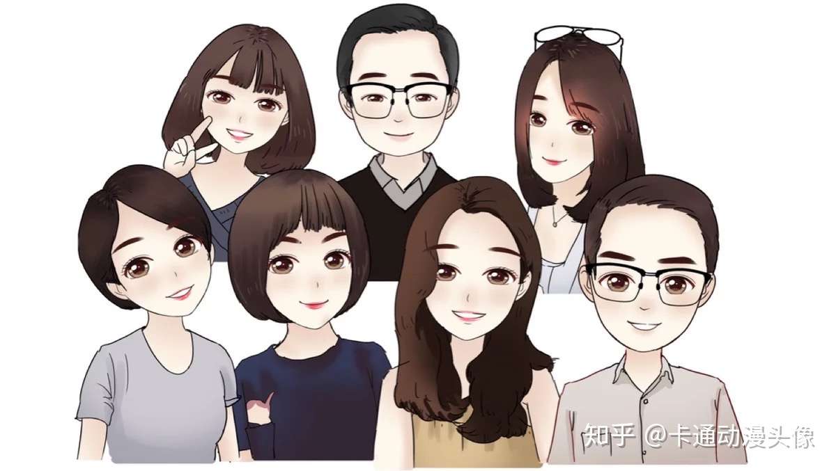 一家人 情侣 单身 卡通头像 上你们的个性艺术签名 知乎