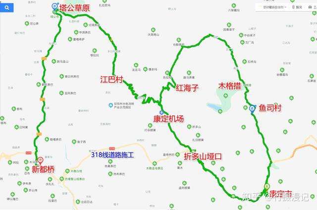 而新都桥至康定方向限行路段为江巴村路口就不