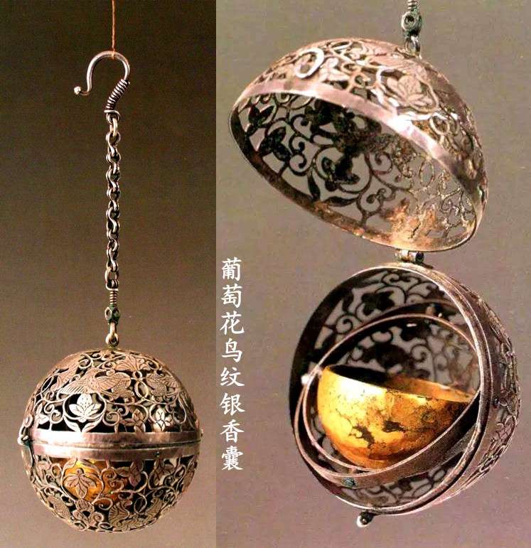 王牌讲解员 的想法: #国家宝藏# 葡萄花鸟纹银香囊,配一幅前… - 知乎