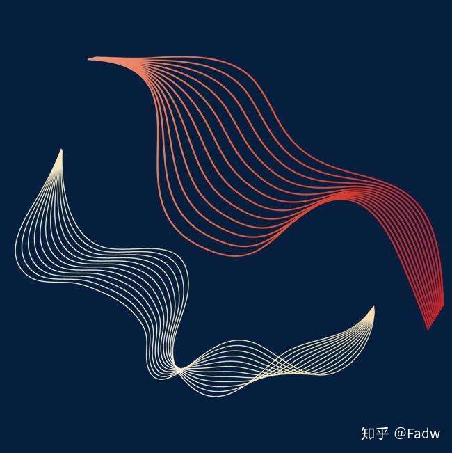 不管是在哪种载体的设计作品中,我们经常可以看到类似这样的曲线效果