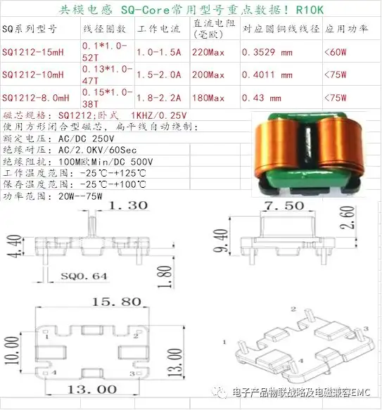 EMI滤波器-共模电感重点参数快速选型设计参考！