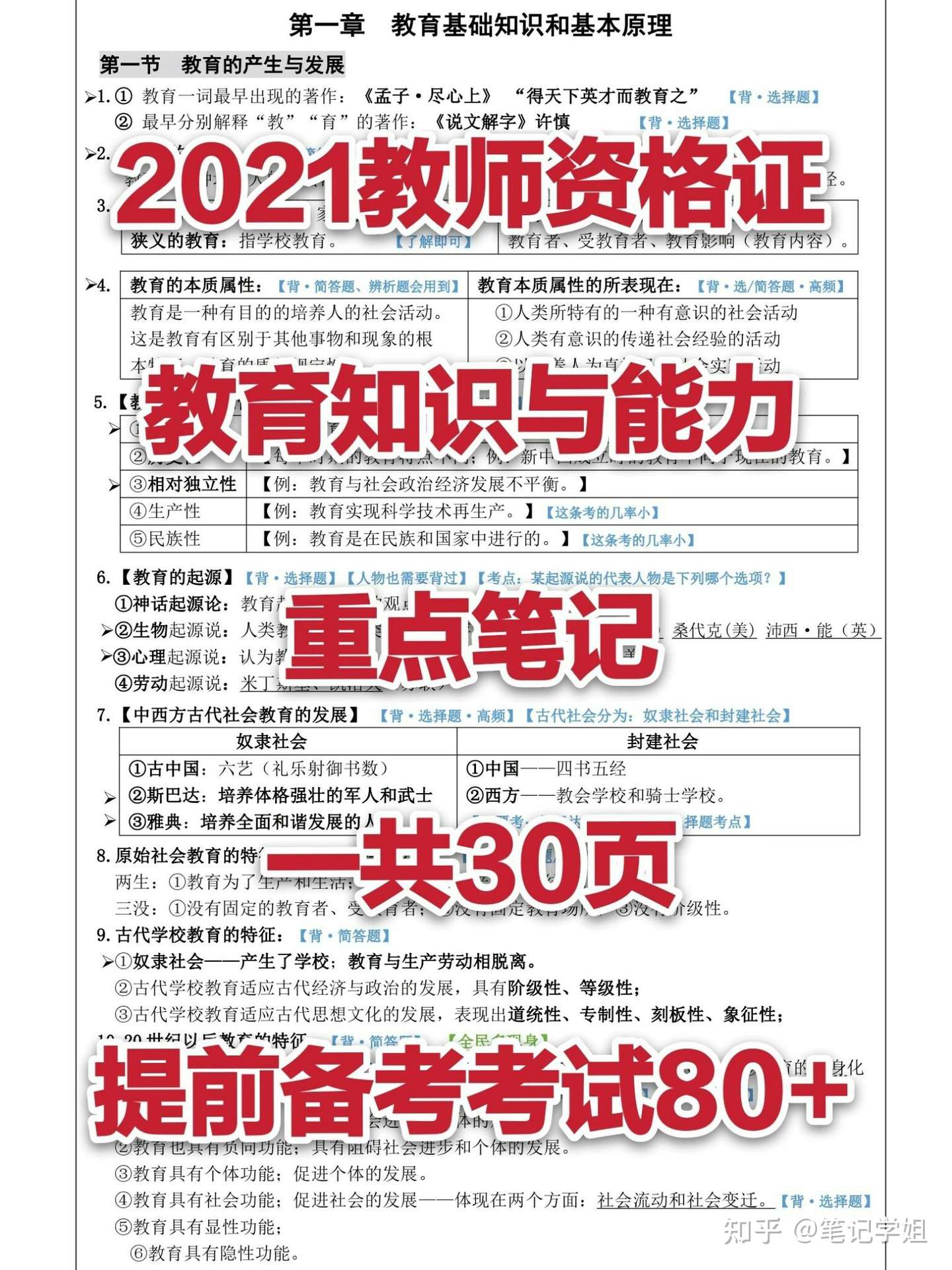 21教师资格证笔试 教育知识与能力笔记 知乎 21教师资格证笔试 教育知识与能力笔记 知乎