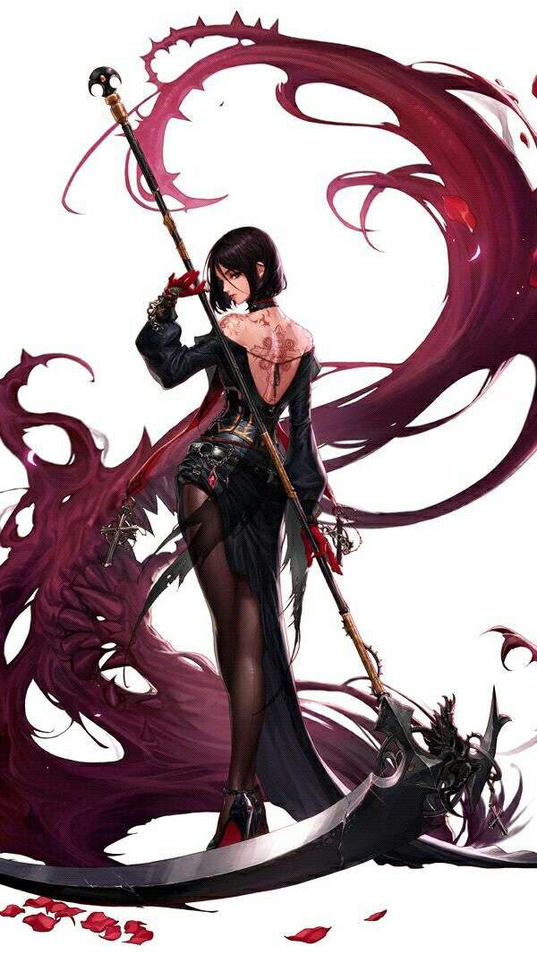 动漫和游戏中有哪些拿着镰刀的比较有特点的女性角色?