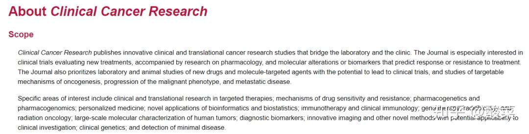 解刊 Clinical Cancer Research 知乎