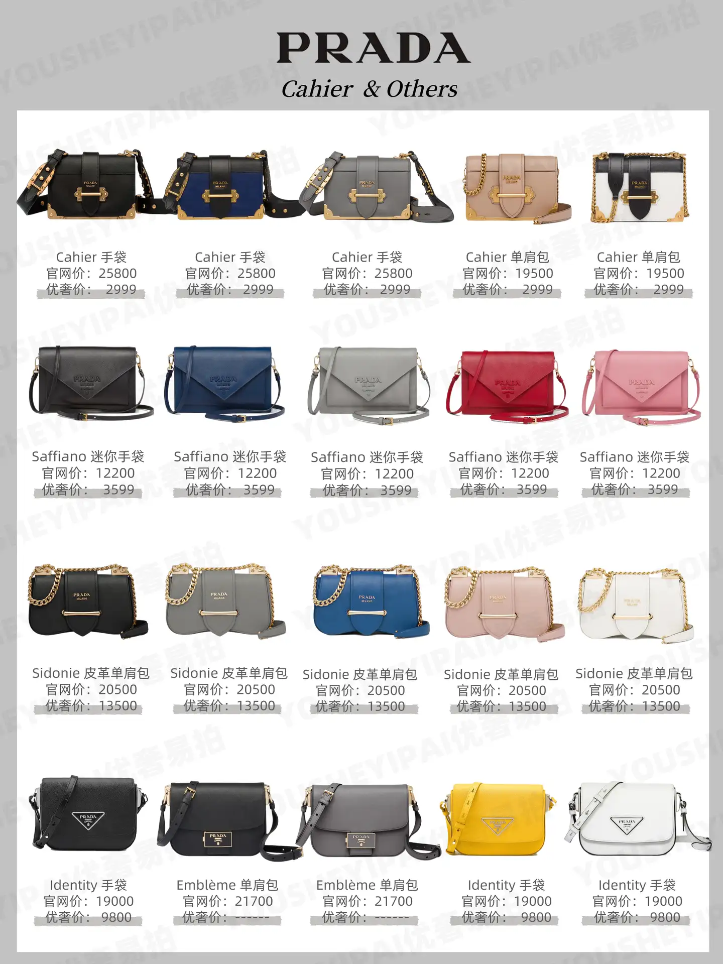 二手奢侈品鉴定｜Prada全系列160款包包汇总｜附大牌包行情价- 知乎