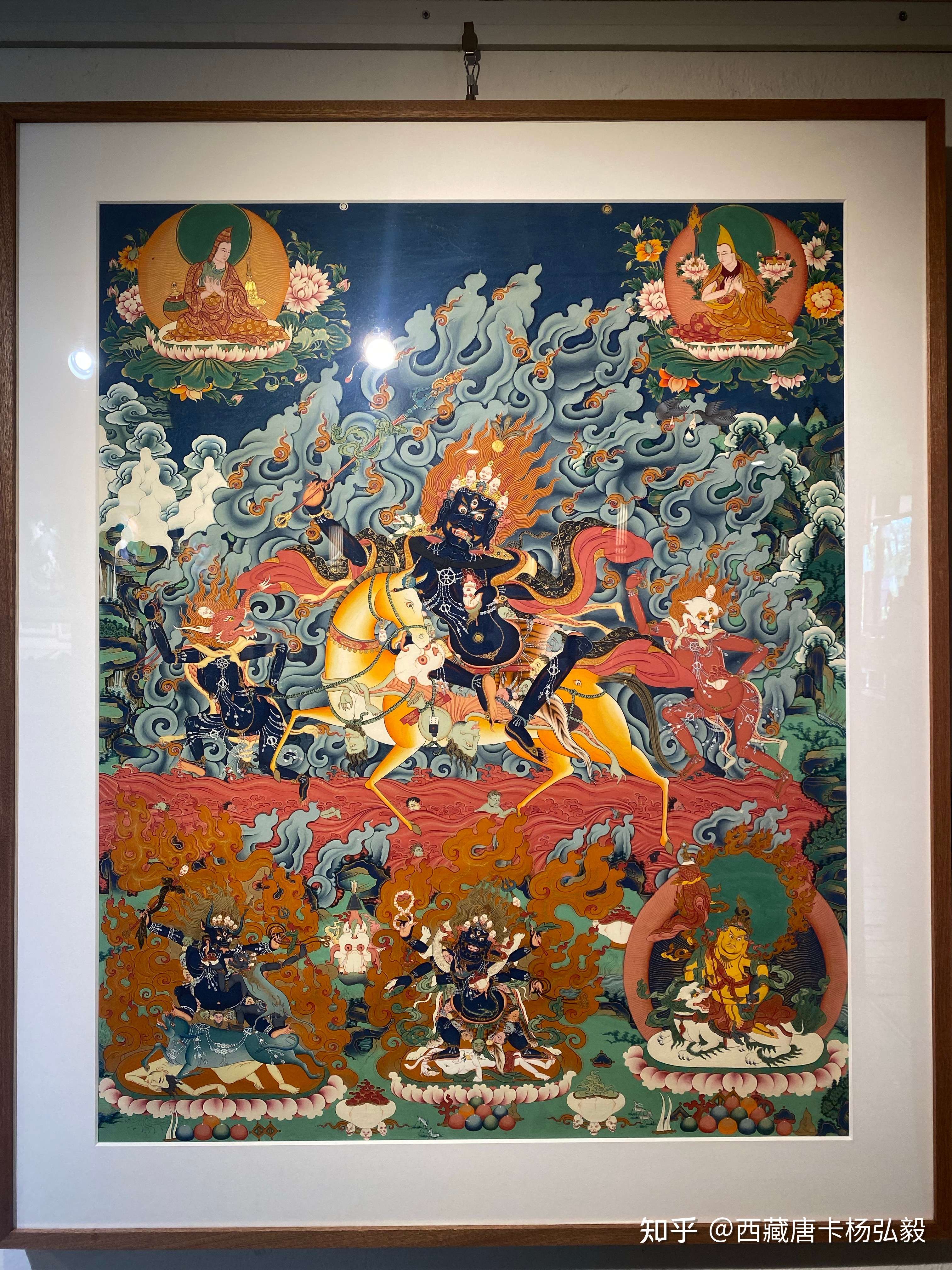 西藏唐卡杨弘毅 的想法: 吉祥天母 画心:80*65cm 吉祥天母是一位