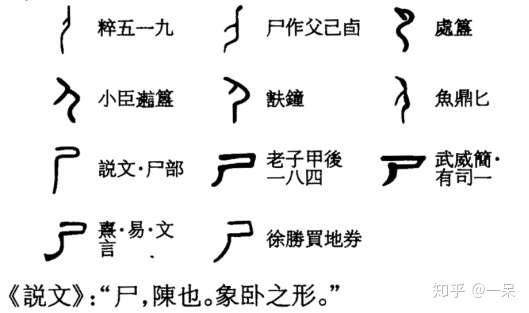 一呆解字尸尸